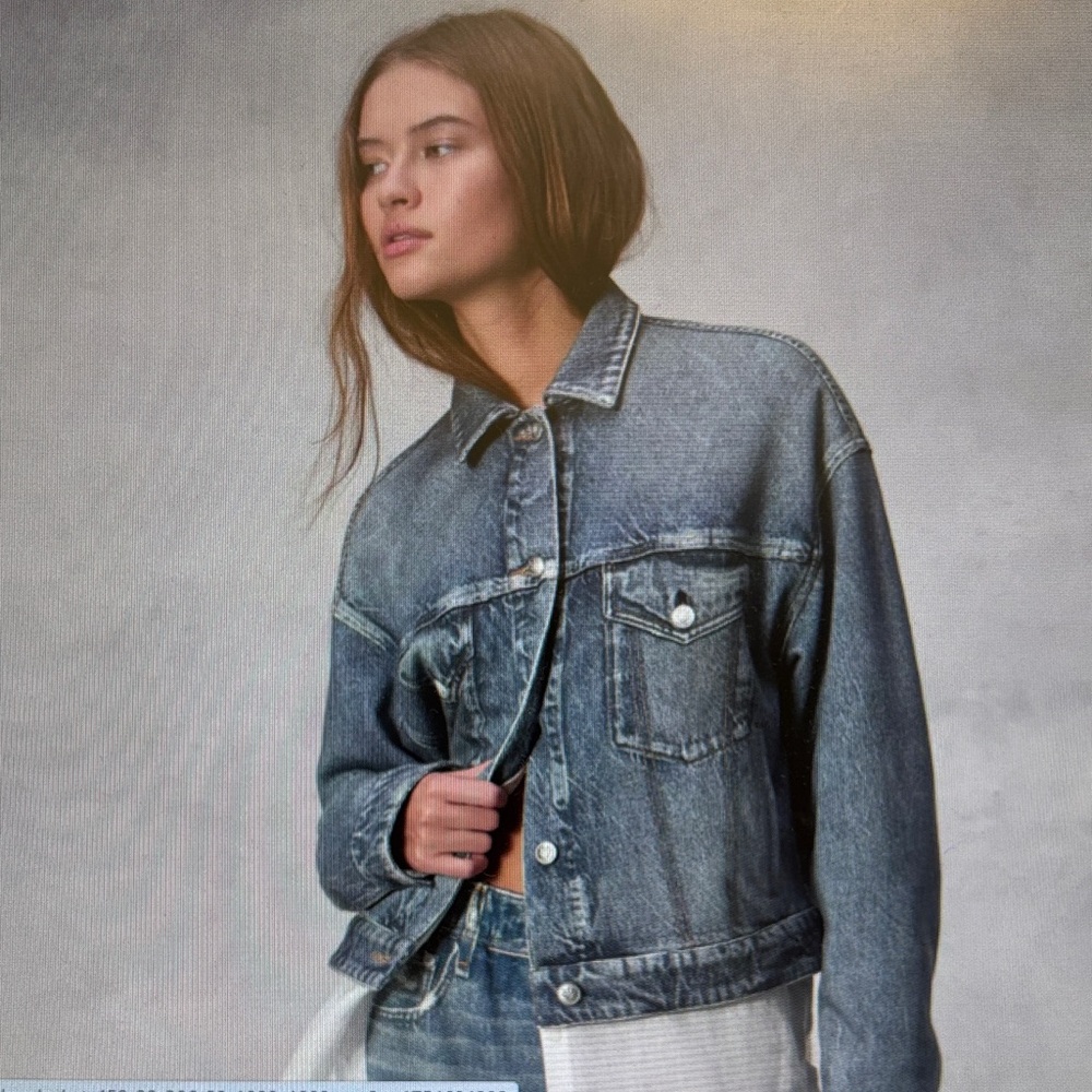 Rag and Bone Miramar Fleece Trucker Jacket in Grove